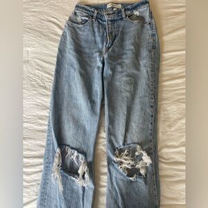 Abercrombie 90s straight ultra high rise jeans - curve love; size 26/2